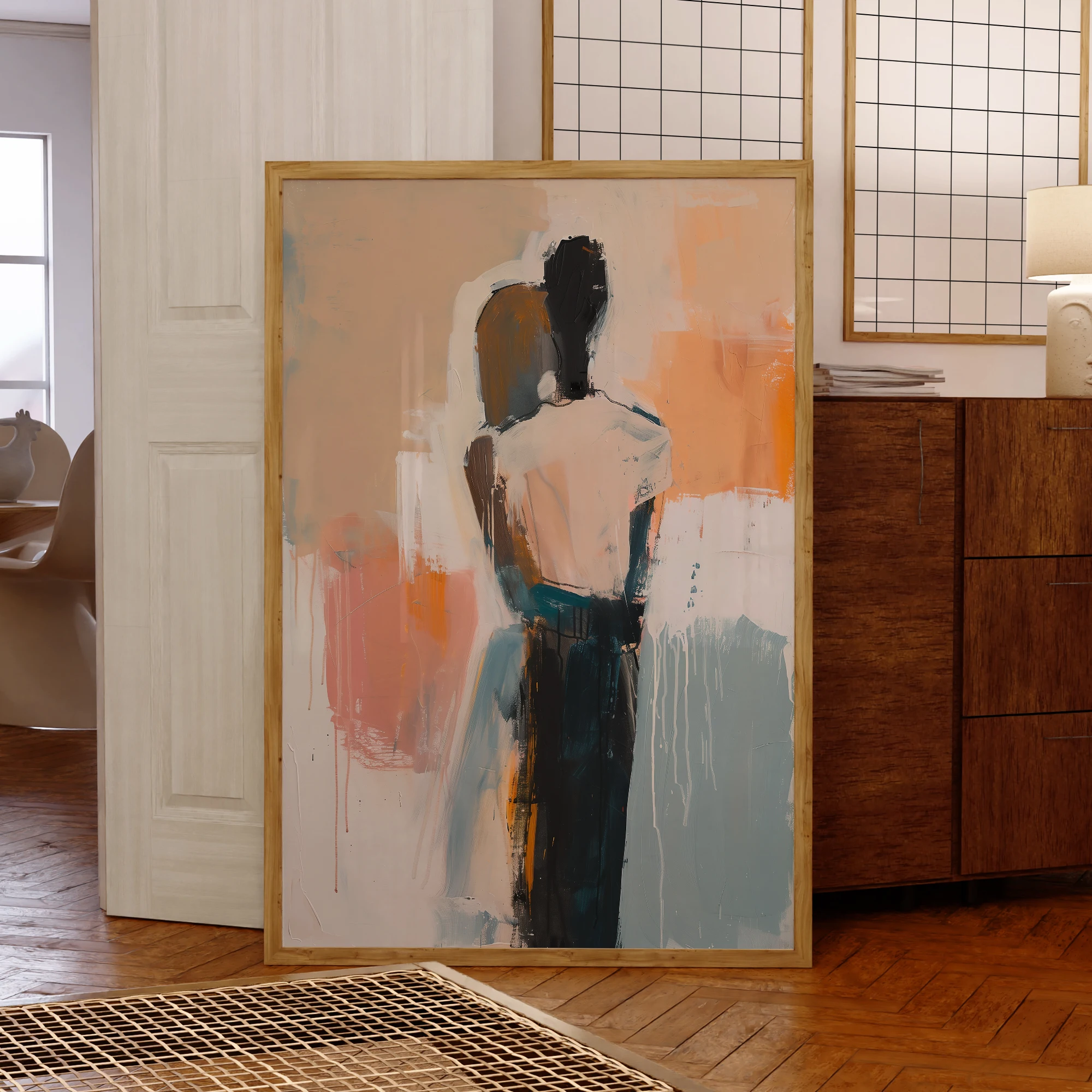 Peinture abstraite moderne sur toile pour la décoration intérieure, contemplation dans un document, affiche d'art imprimée, image pour le salon, la chambre à coucher, l'art mural