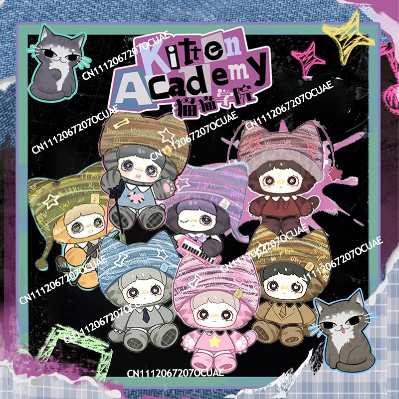 

MayMei Kitten Academy Blind Box Maymei Y2K Series Vinyl Plush Blindbox Kitten Band Pendants Surprise Bag Mystery Box Decor Toys