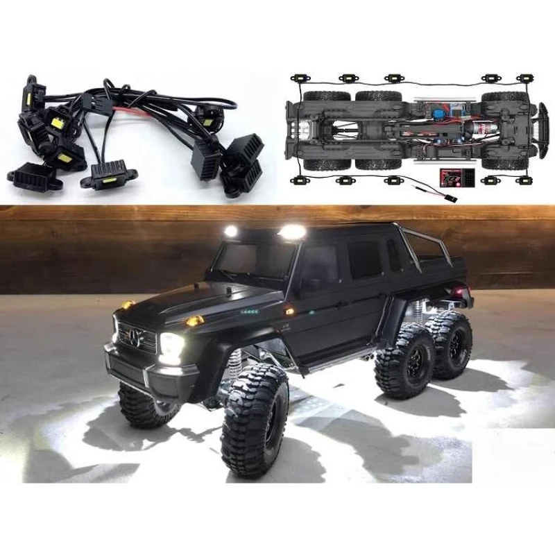 

Rc Car Wheel Arch Light Wheel Eyebrow Lamp and Chassis Lamp for Traxxas TRX6 BenzG63 AMG 6x6 Crawler Option Accessories 88096-4
