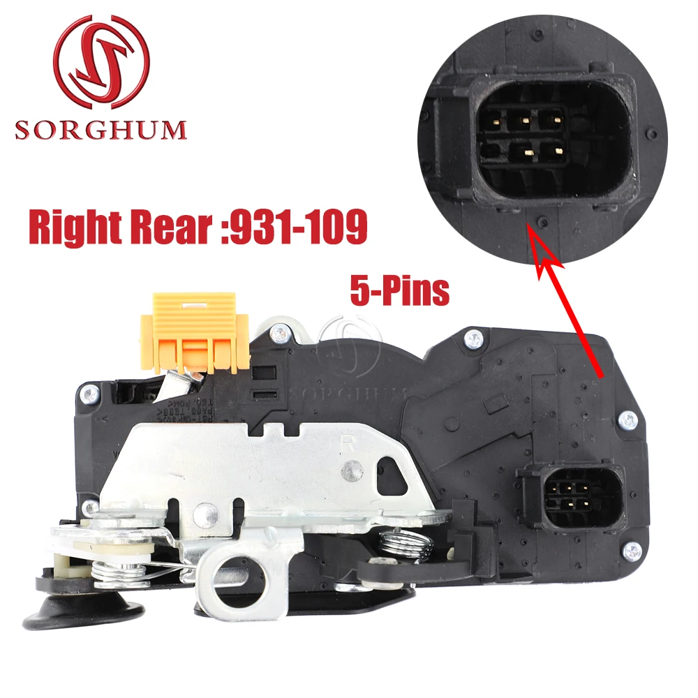 SORGHUM 931-304 931-303 931-108 931-109 Siłowniki zamka przednich i tylnych drzwi do GMC Sierra Yukon Chevrolet Tahoe Cadillac Escalade