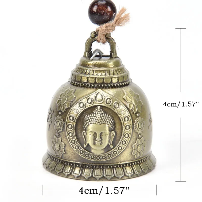 Image 3: Carillon éolien Feng Shui, artisanat cadeau pour la bonne chance, bénédiction porte-bonheur, carillon éolien, Statue de bouddha, cloche, décoration suspendue pour maison et voiture