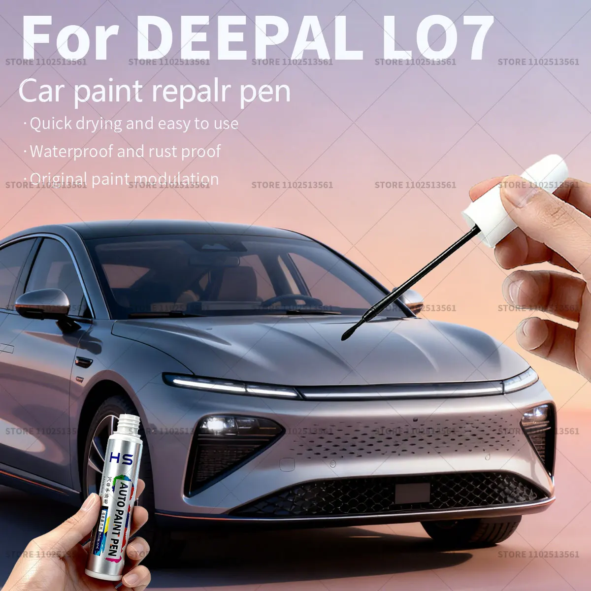 

Car Paint Repair Pen For DEEPAL LO7 Touch Up Scratch Remover DIY Auto Accessories Gray Y25 Cyan Y66 Black CH1 White C05 Blue 213