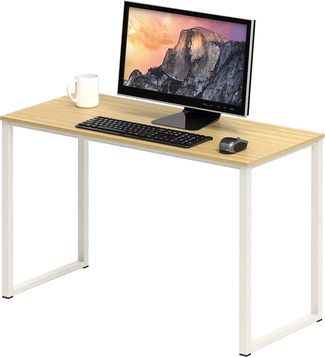 Computer Desk Oak Wood Standard Size Basic Function All Seasons Oak Color