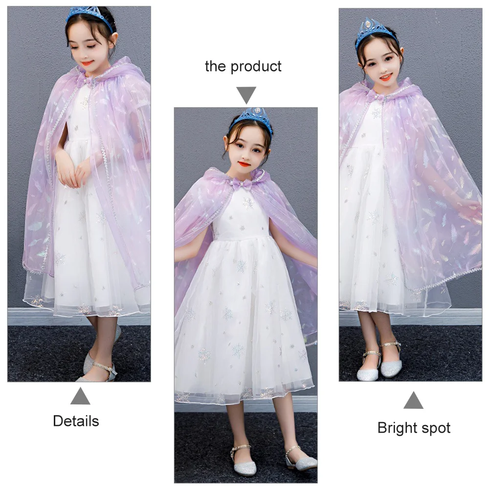 Capa deslumbrante para fiesta para niños, ligera y cómoda para vestir, disfraz de mascarada, accesorios de Cosplay para niños, 1 Uds.