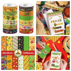 Cartoon Mexican Party DIY Scrapbook Washi Tape Sticker Origami Paper Handmade Fold Craft Paper Decor Art  Educational Material