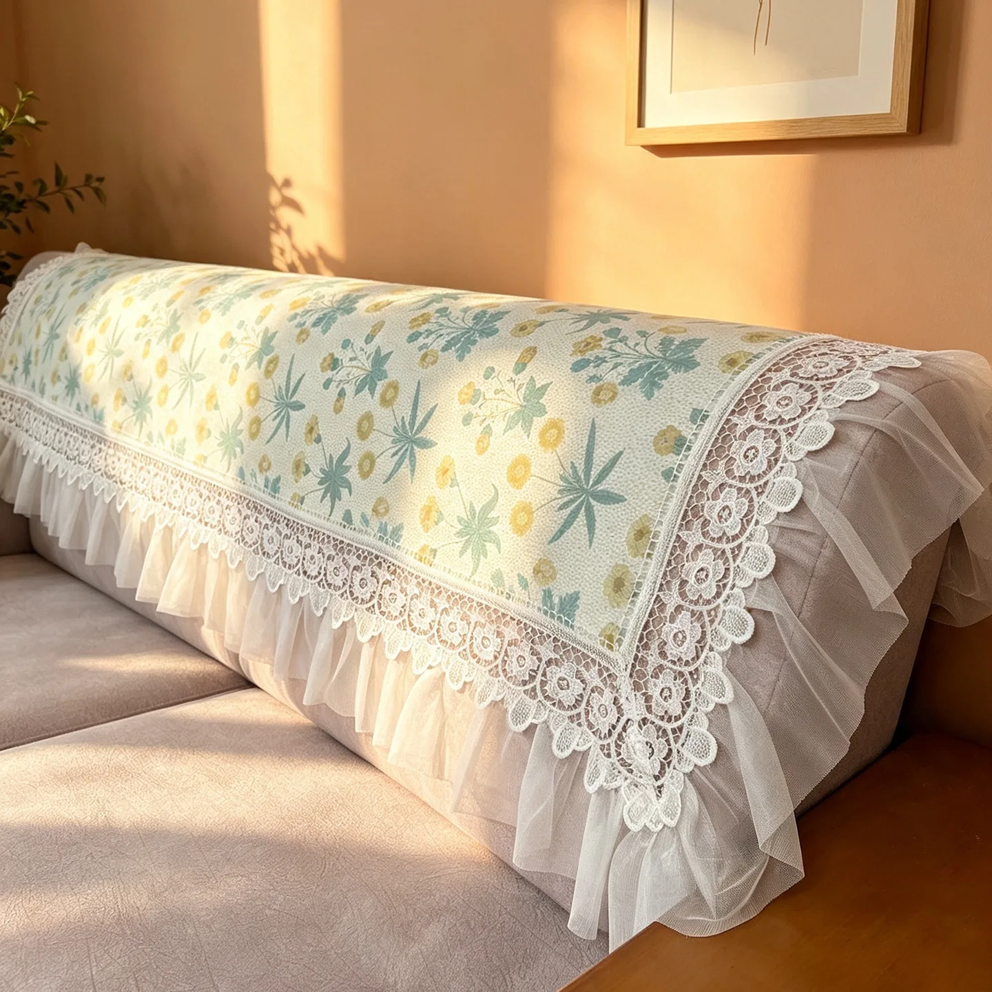 Korean-style Sofa Seat Cover Sofa Cushion Towel Lace Embroidery Couch Slipcover Living Room Furniture Protector Decor 소파커버