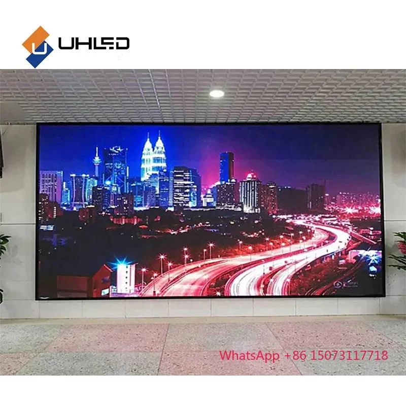 P1.6mm Display a pannello LED per interni Segnaletica a schermo LED ad alta luminosità Parete pubblicitaria digitale per negozio al dettaglio UHLED