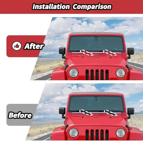 

Red Wiper Arm Cover Trim For Jeep JK JKU 2007–2017 Front And Rear Windshield Decorative Accessory