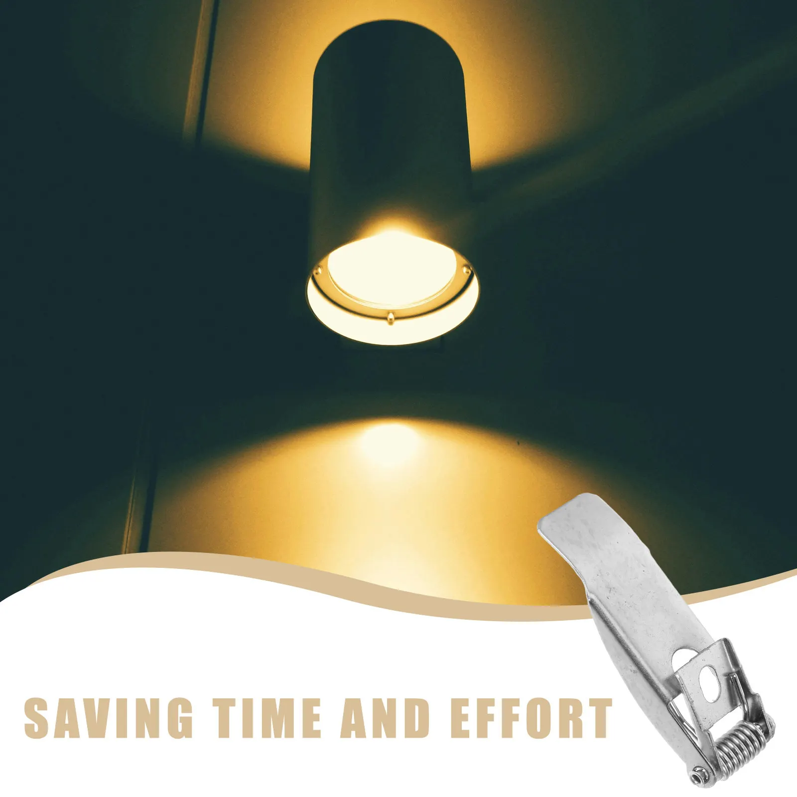 10Pcs Spring Latch Clips for Downlights Spotlights Ceiling Lights Easy Install Elastic Retaining Clamp Recessed Lighting