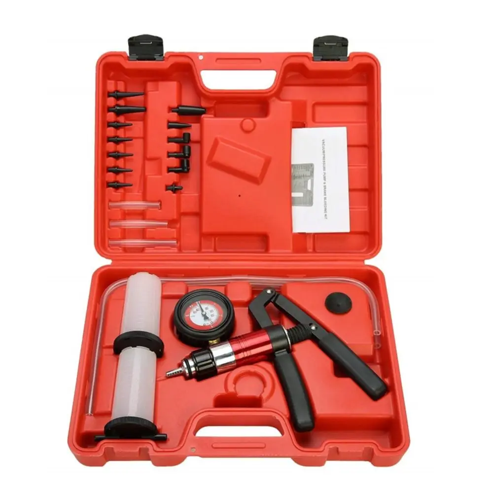 Hand Held Vacuum Pump Tester Manual Operation Pistol Pump Design Brake Fluid Bleeder Fluid Reservoir Multi-Purpose