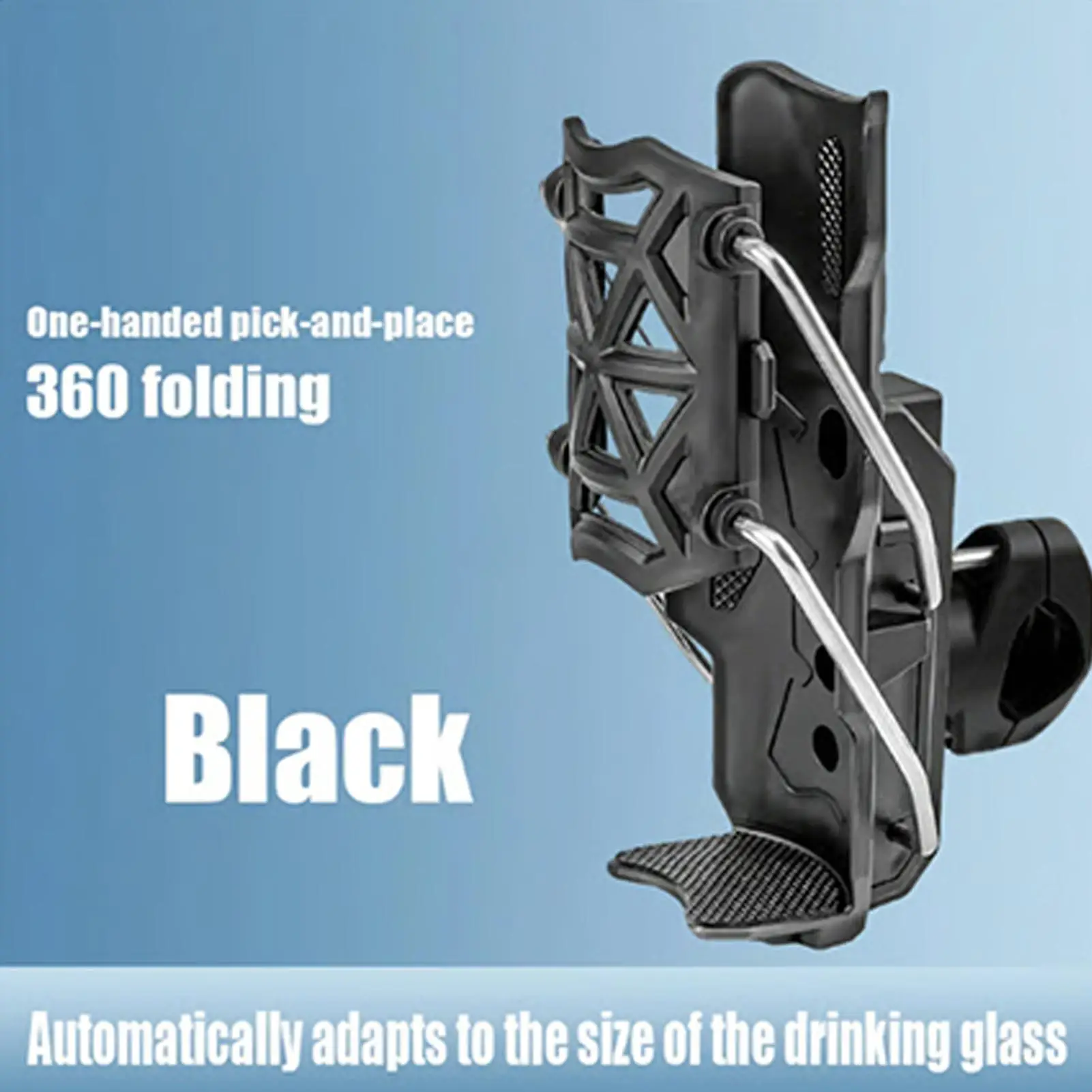 

Motorcycle Cup Holder Support Quick Release Adjustable Water Bottle Holder Handlebar Mirror Stand for M-TB Road Cycling