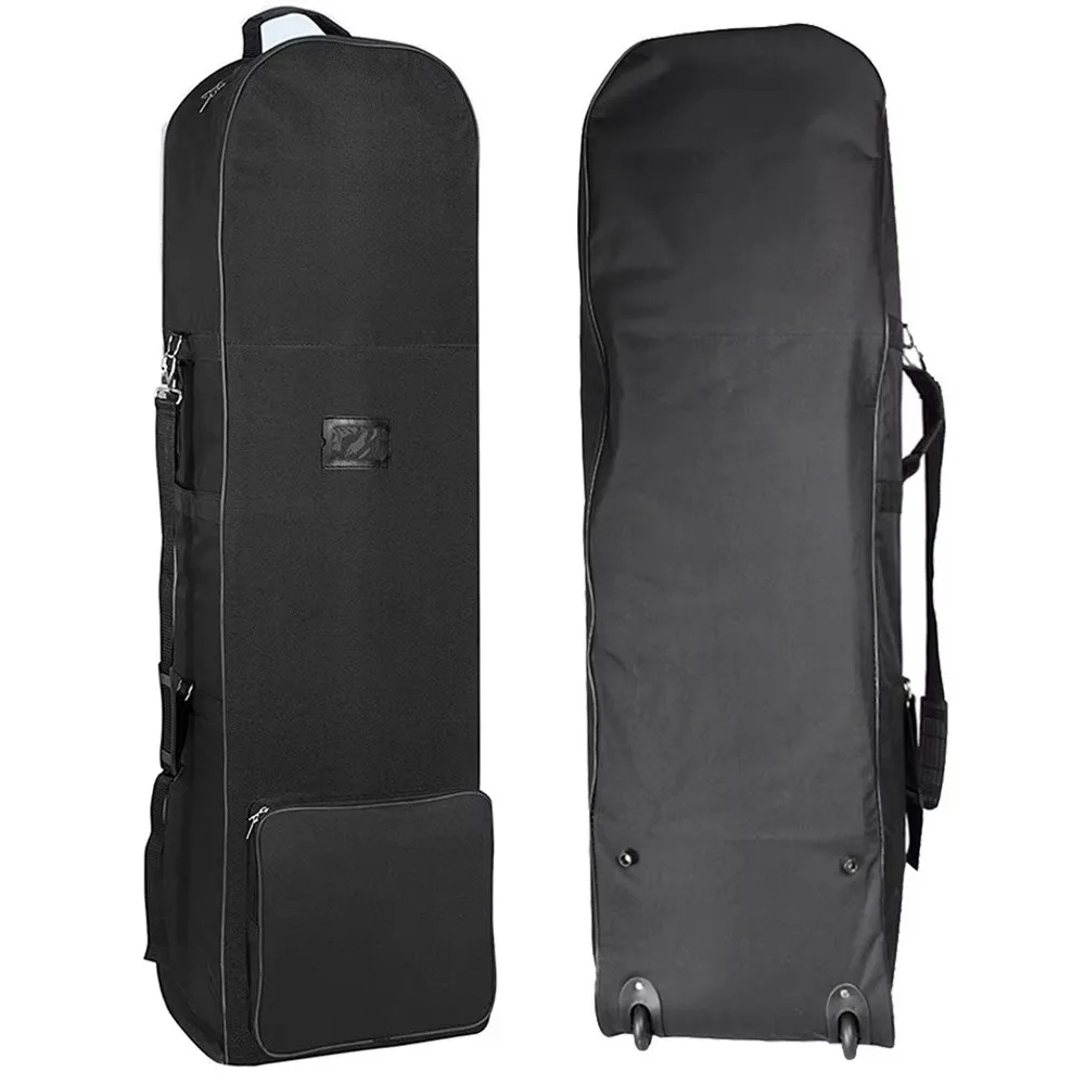 Portable Foldable Golf Travel Bag on Wheels Custom Logo Airplane Checked Luggage Cover