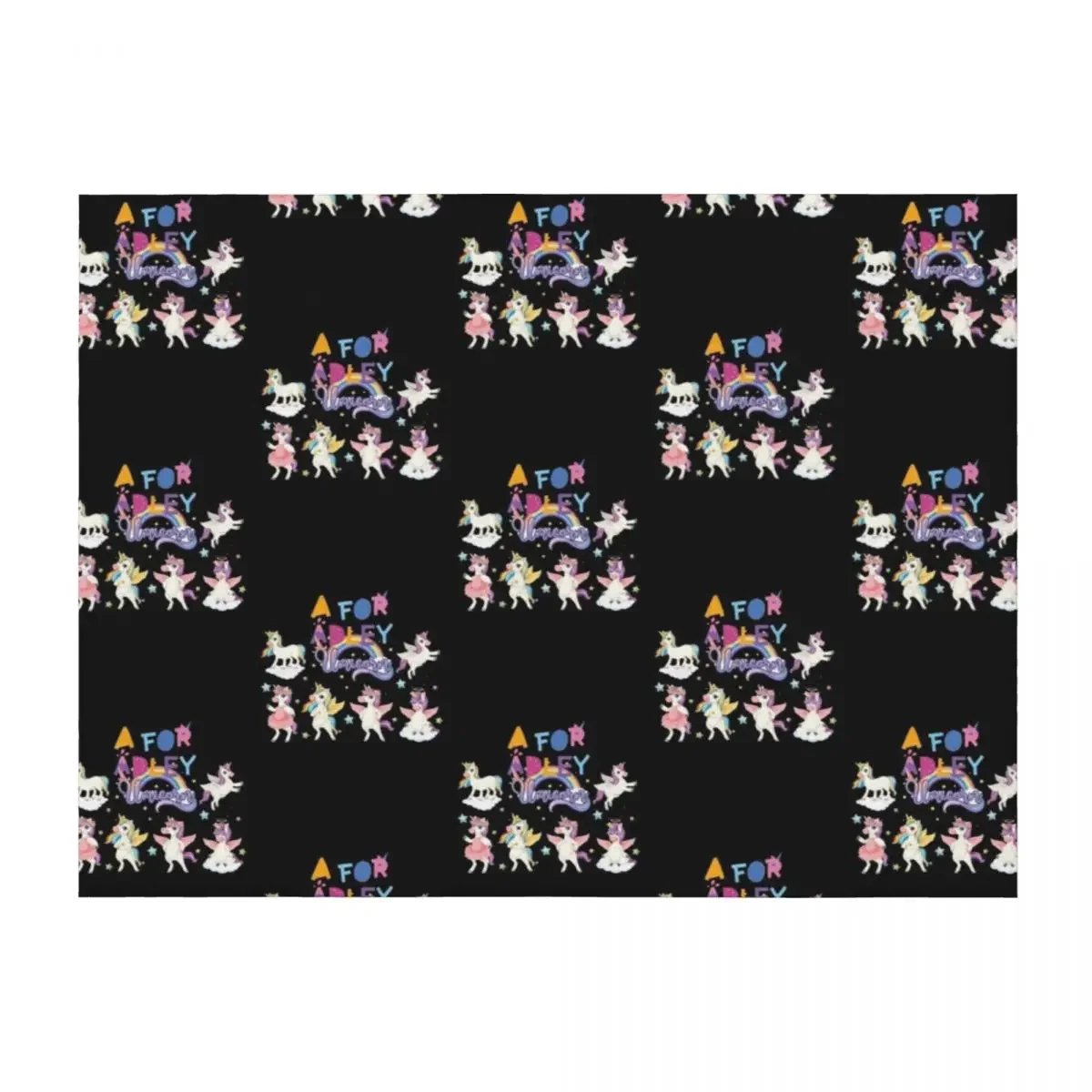 

kawai girl a for adley unicorns Throw Blanket Decorative Sofa Camping Comforter Plaid on the sofa Blankets