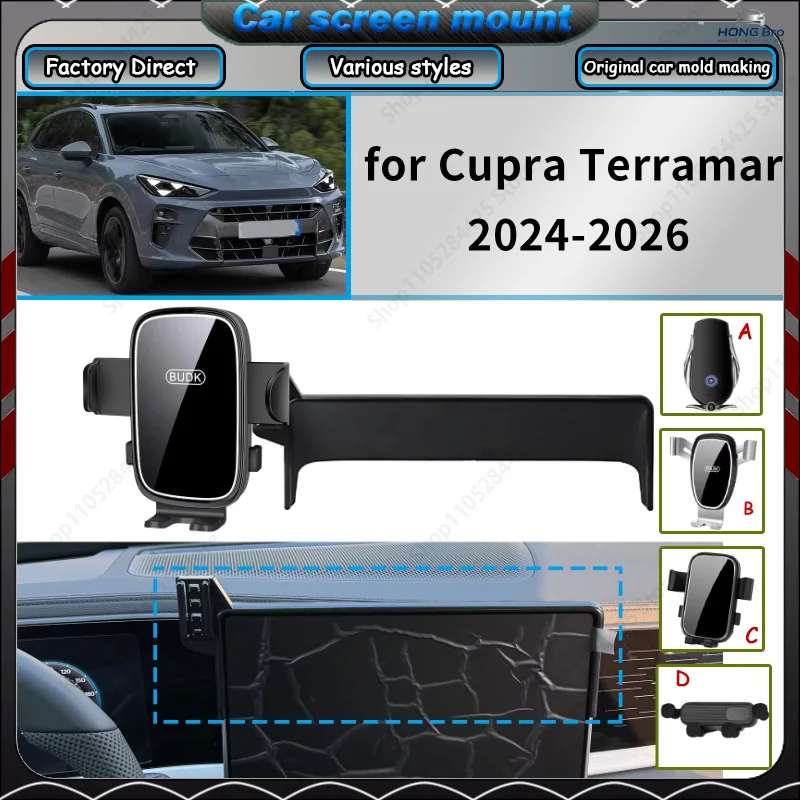 For Cupra Terramar 2024 2025 2026 12.9" Inch 5H Facelift GPS Bracket Navigation Car Screen Holder Set Easy Installation