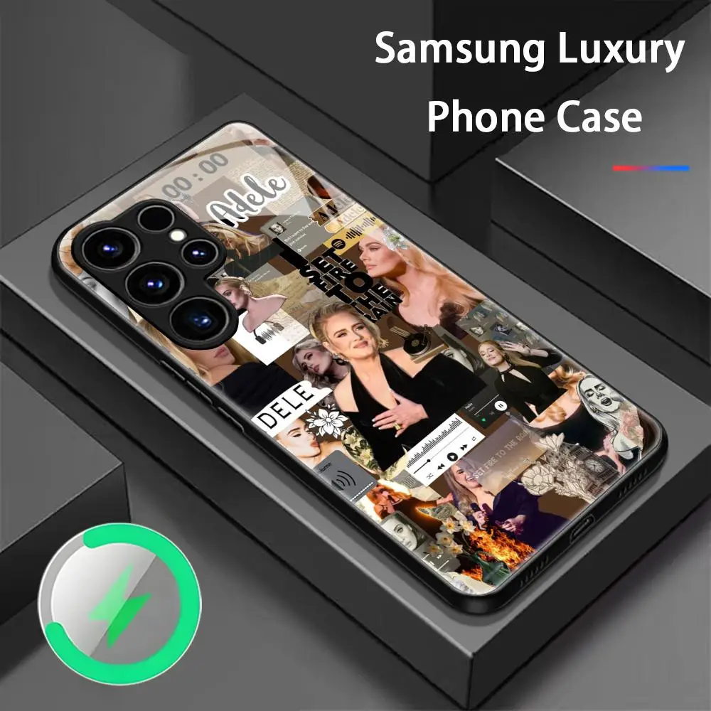 Cool singer girl Ade-les design Phone Case For Samsung S26 S25 S24 S23 S22 S21 S20 Plus Ultra Note20 Glass Magnetic Case