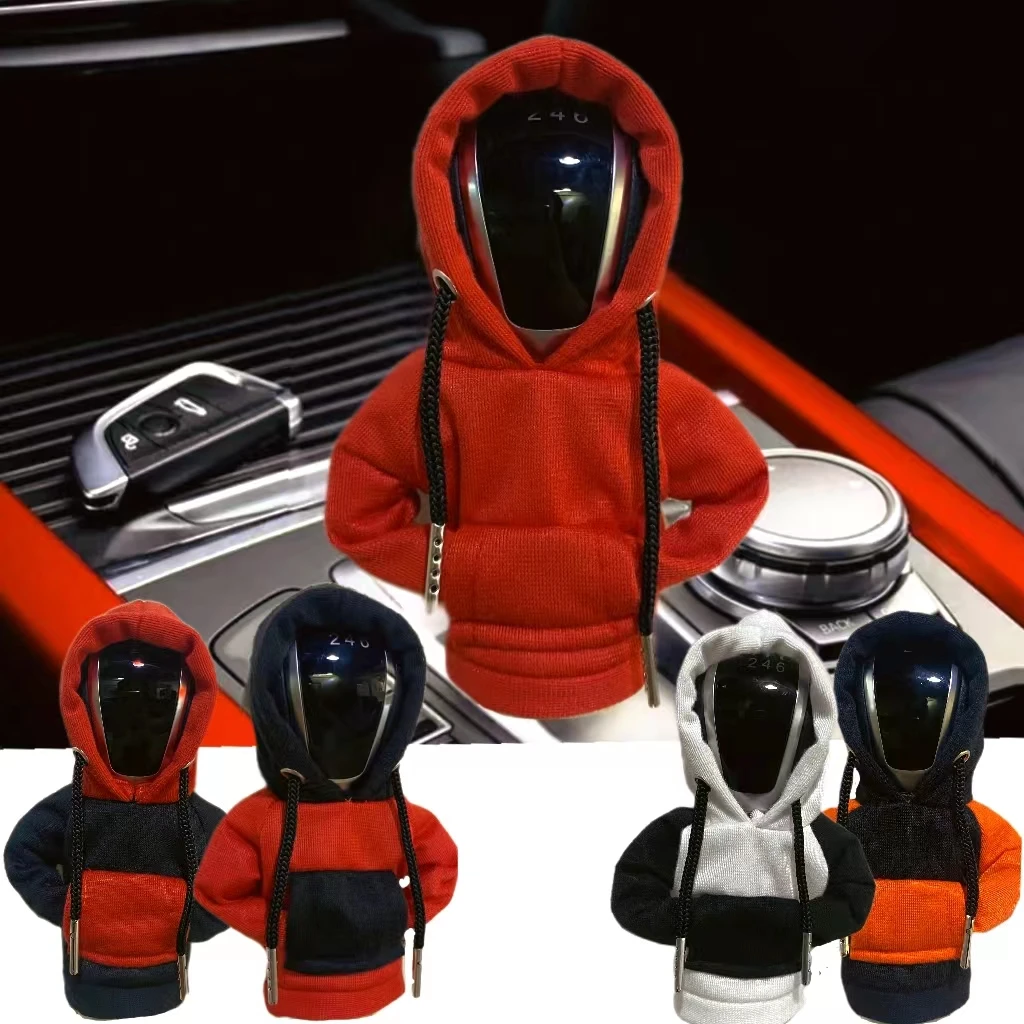 Hoodie Car Gear Shift Cover New Car Manual Automaticcar Gear Shift Cover Gear Handle Knob Hoodie Auto Interior Accessorie