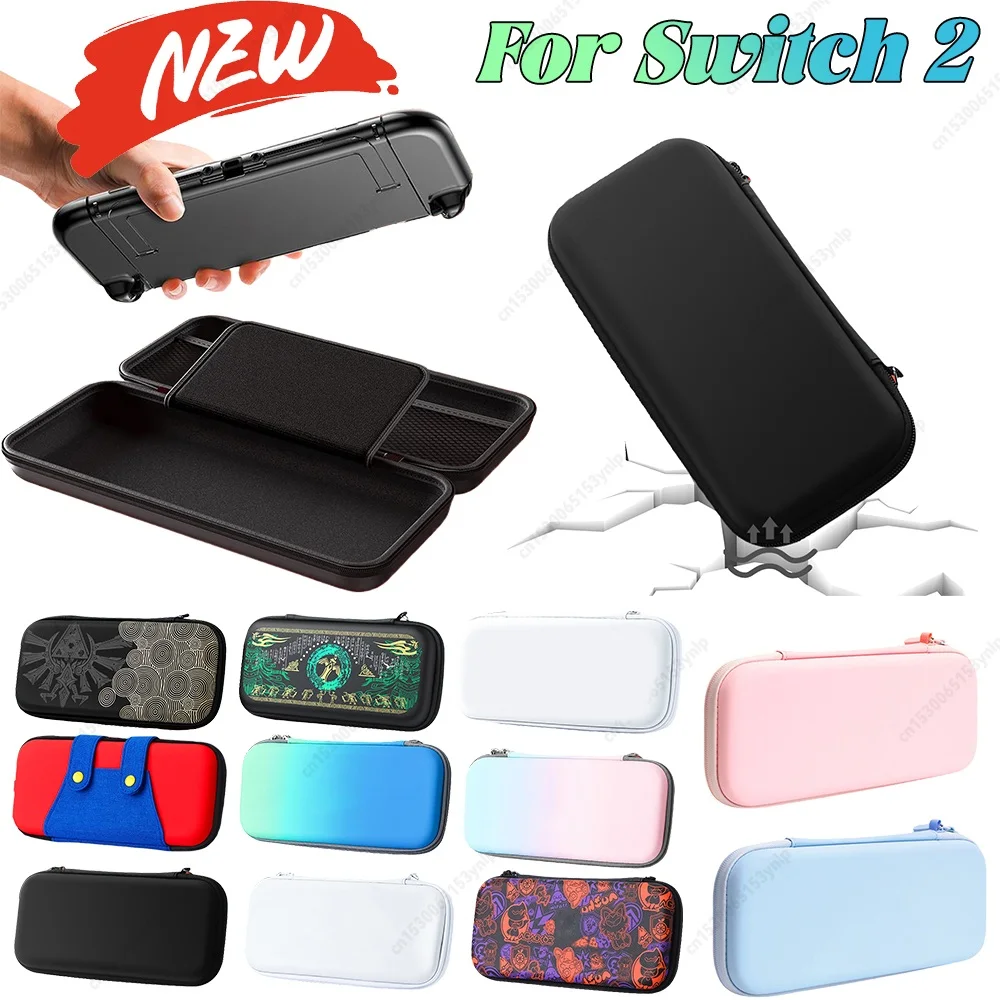 

Портативная ручная сумка в стиле игровой тематики для Nintendo Switch 2, большой чехол для хранения, дорожная сумка с 10 слотами для игровых карт, аксессуары