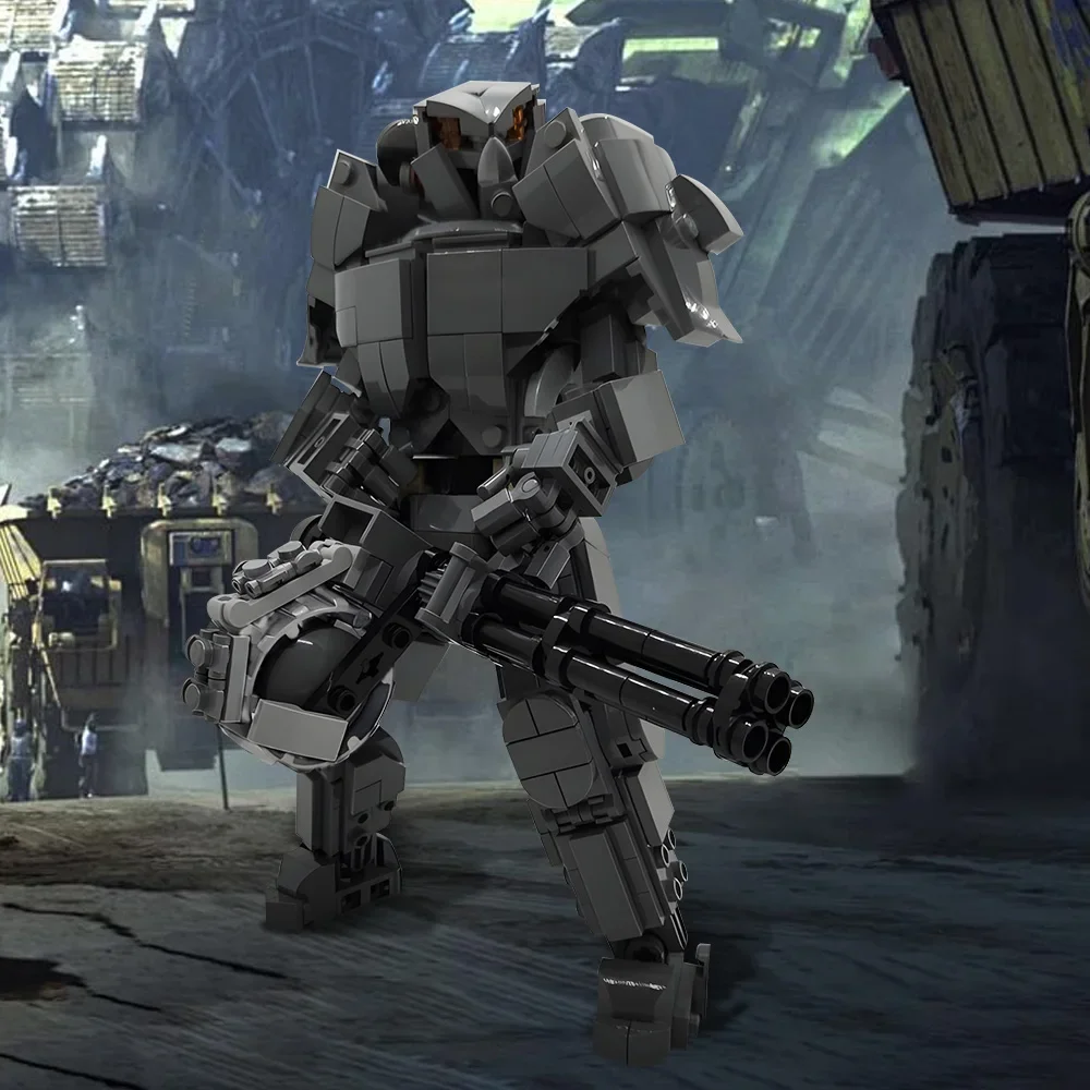 MOC-183481 X-01 Power Armors Particle Assembly building blocks Armored Mecha Robobrain Model toy Ornaments  Bricks Children Gift