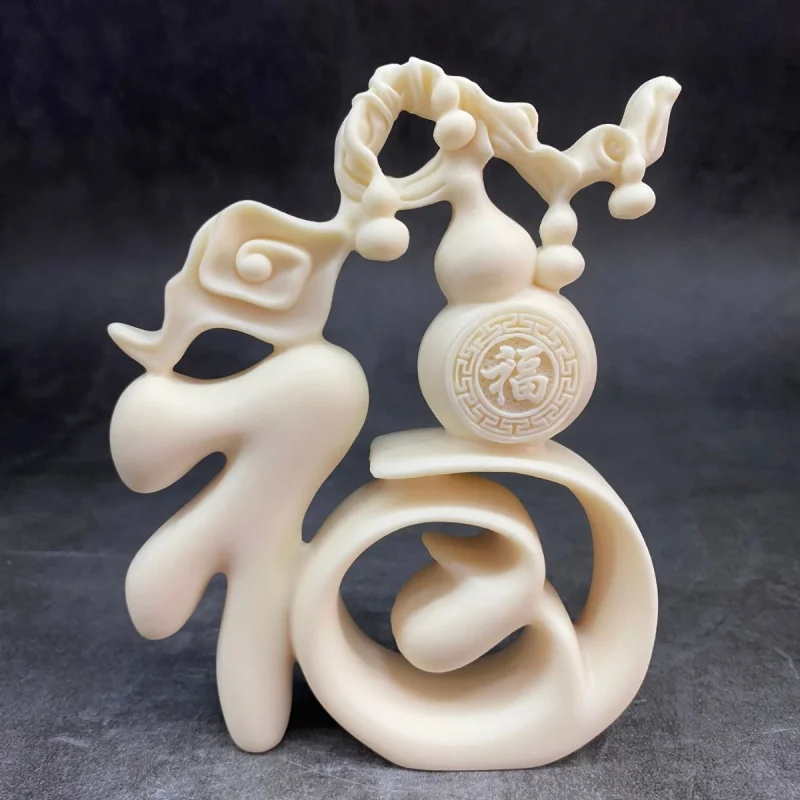 Ivory Nut Carved Fu Character Ornaments Car Hanging Home Living Room Decor Fashion Auspicious Decoraive Hangings Factory Wholesa