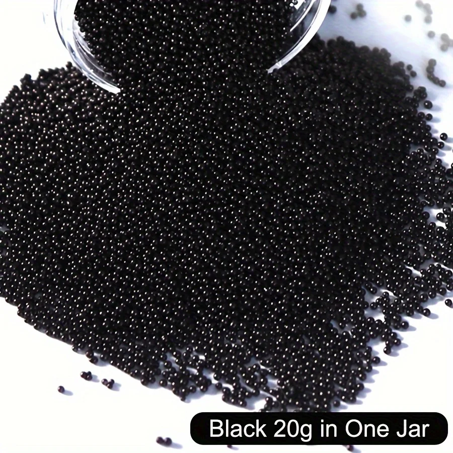 10000pcs Caviar Beads For Nails Decor, Micro Pixie Beads, 20g/0.71oz Glass Bubble Beads, Iridescent Water Droplets Bubble Beads