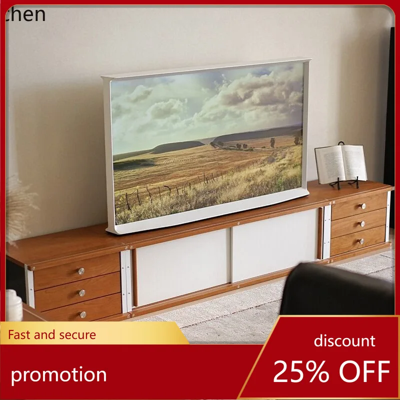 

ZML TV Cabinet Living Room Storage Cabinet Integrated Combination Floor-standing Small Apartment Sofa Side Cabinet