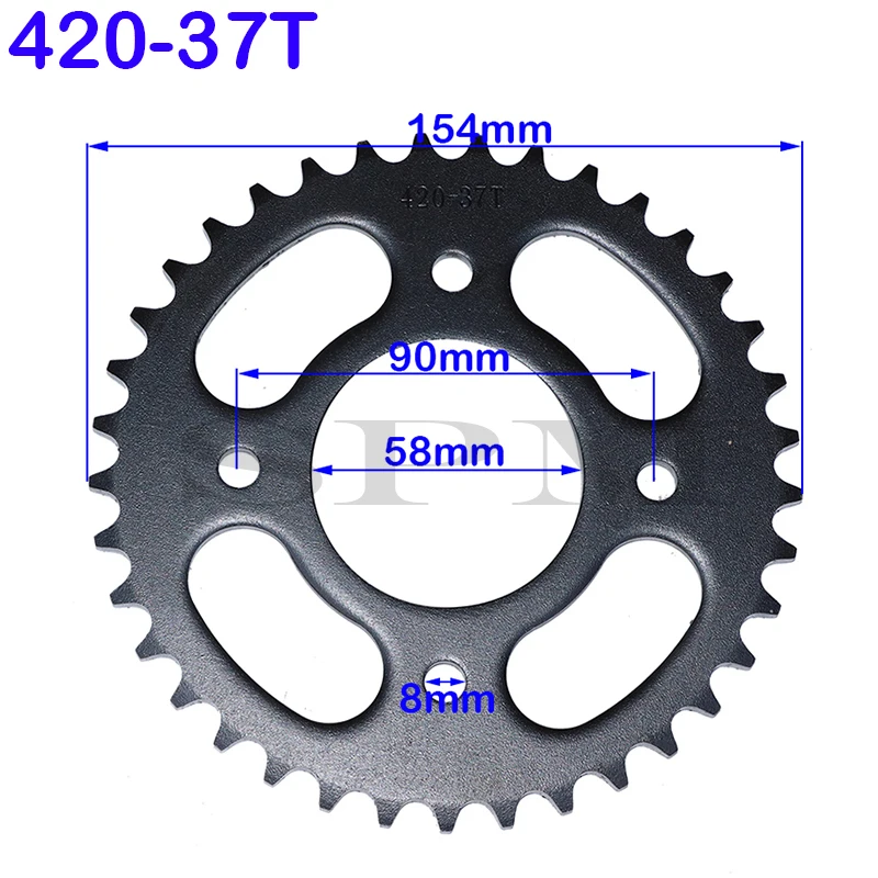 Motorcycle scooter gear 420/428 37T 41T 48T tooth 58mm / 90mm rear sprocket Fit For ATV Go Kart Quad Bike off-road motorcycles