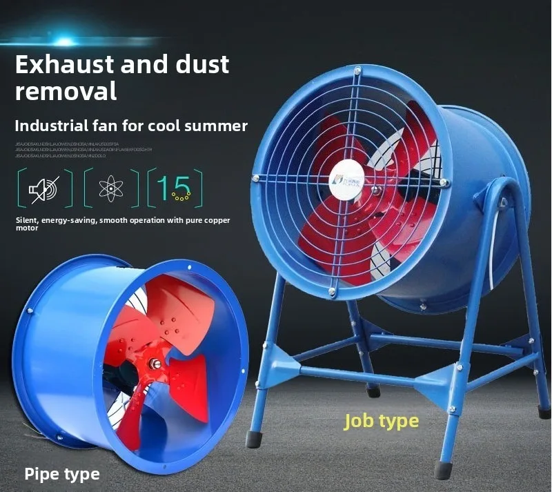 SF Series Axial Flow Fan, 220V 380V Industrial Ventilation Blower, Powerful Duct & Post‑Type Exhaust Fan for Workshop Warehouse