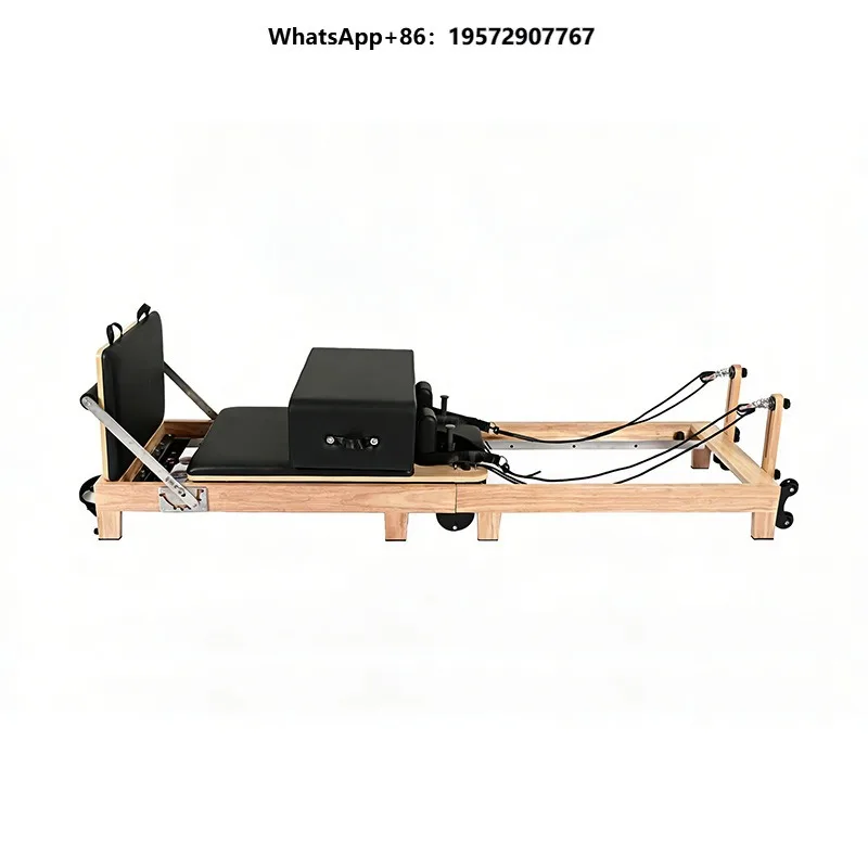 Factory Customized Oak Pilates Equipment Foldable Pilates Bed with Wheels Easy to Store