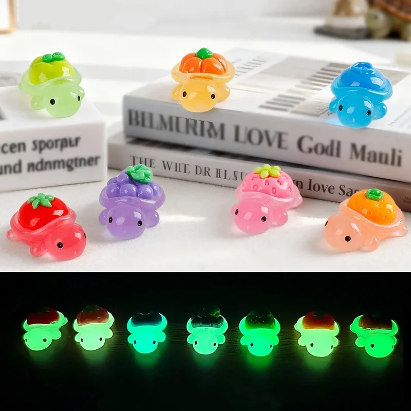 3d Resin Diy Jewelry Accessories Cartoon Fruit Turtle Charms Creative Hair Ornament Parts Keychain Mini Car Decorations Toys