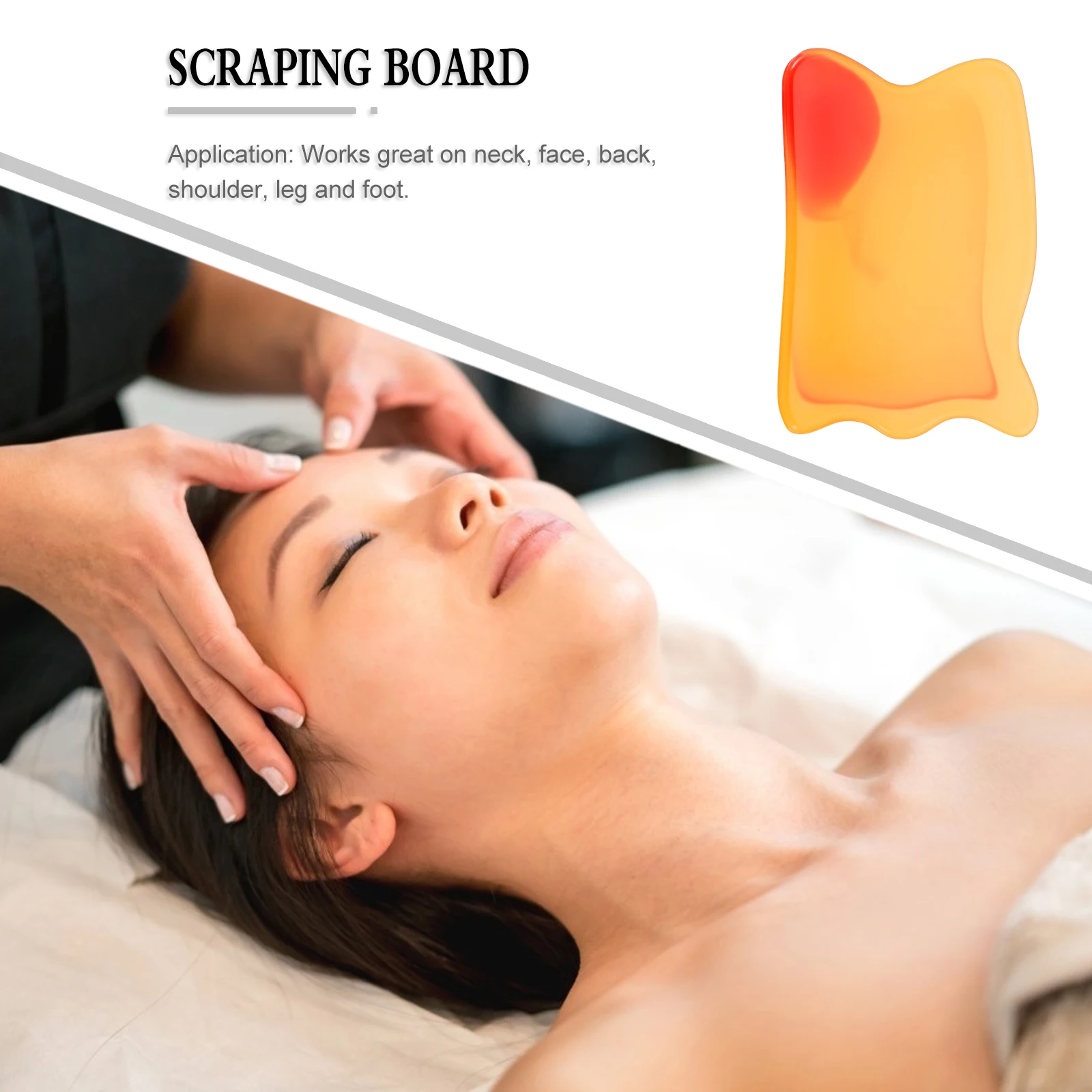 

5 Pcs Resin Scraping Tablets Body Massaging Board Smooth Texture Safe Tool Color Facial Neck Shoulder Back Leg Foot Scraper