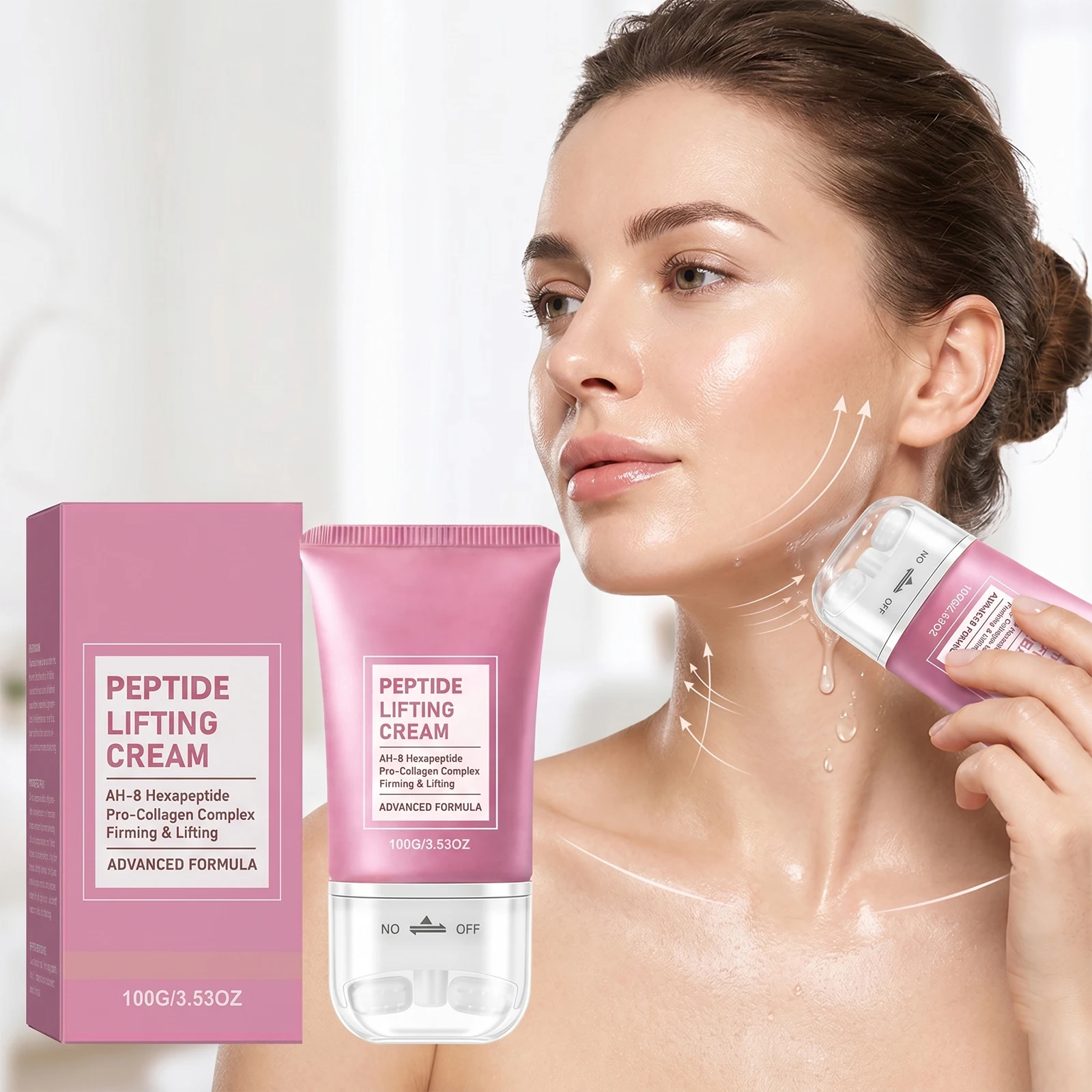 Roller Hydrating Cream for Neck Care Moisturizing Without Greasiness Barrier Protection Deep Hydration Lock Skin Care 100g