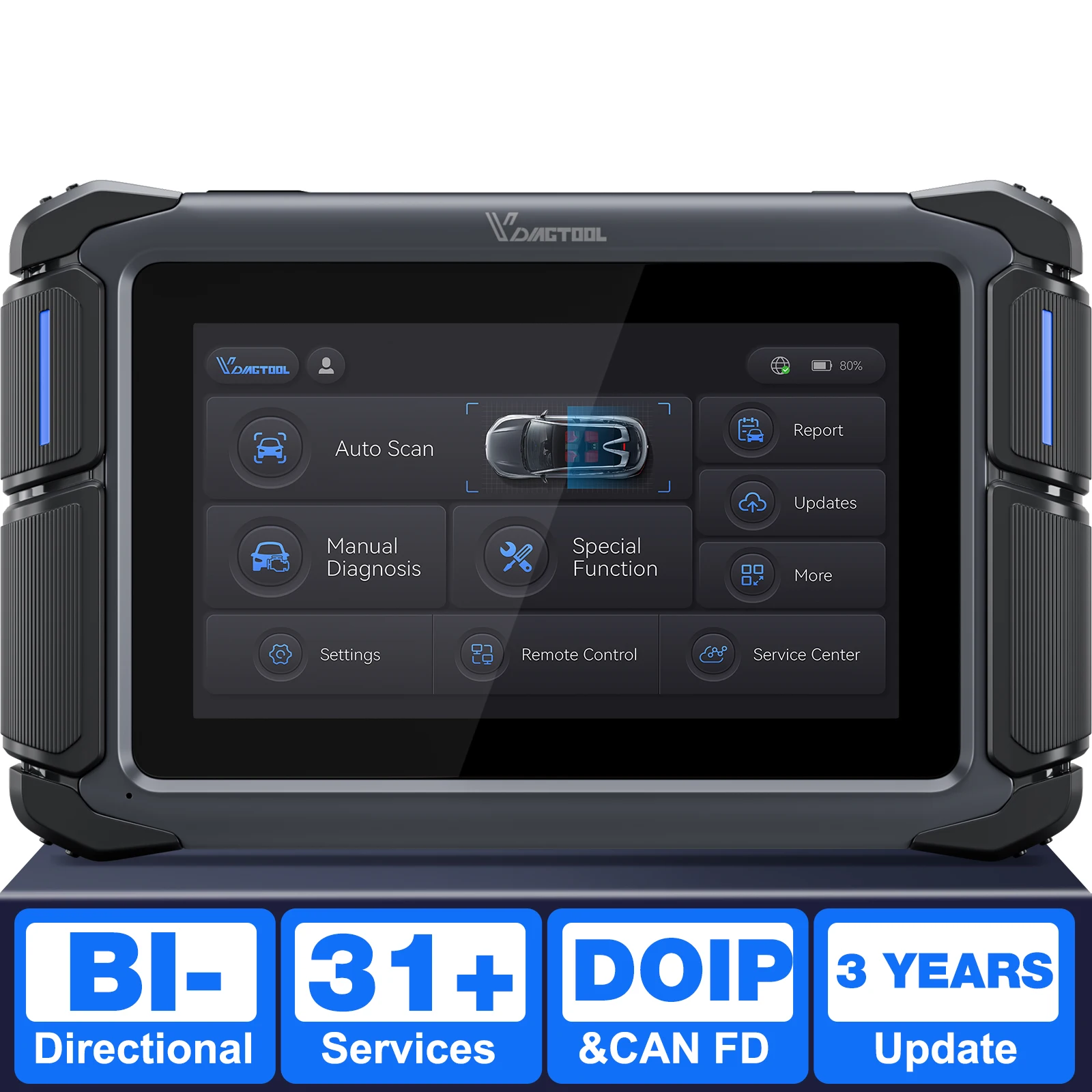 

Диагностический сканер VDIAGTOOL VD70Lite для автомобилей OBDII, программатор ключей, диагностика всех систем, 31 функция сброса, DOIP, CANFD, FCA, пожизненные бесплатные обновления