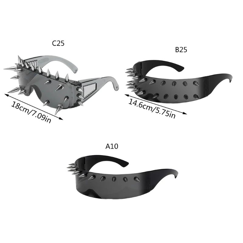 Novelty Sunglasses Goggles Punk Gothic Glasses Steampunk Goggles for Men Sunglasses Cool Cosplay Costumes Accessories