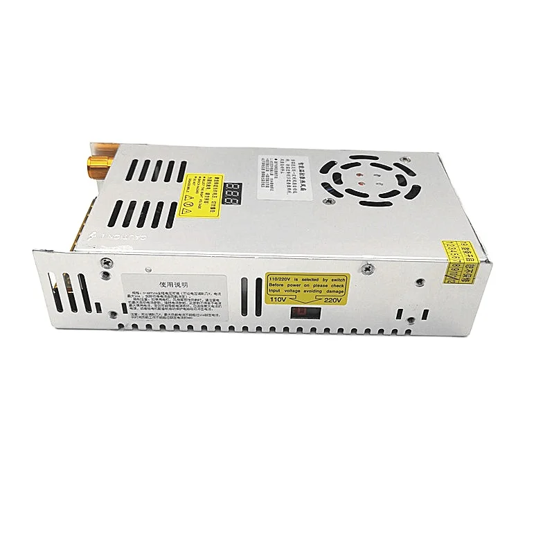 شاشة ديجيتال 480 وات تحويل التيار الكهربائي، مخرج تيار مستمر 0-48 فولت قابل للتعديل 10 أمبير عرض حد HJS-480-0-48 #3