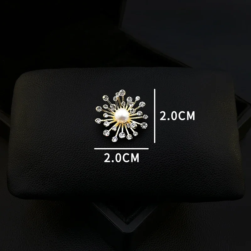 1773 Brilliant Fireworks Flower Small Brooch Cardigan Anti-Exposure Buckle Pearl Clothes Collar Pin Corsage Jewelry Accessories