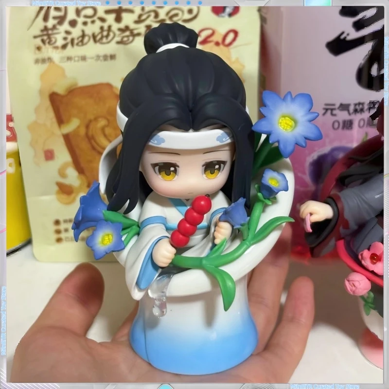 مو زاو زو شي الخزف قافية زهرة اللغة سلسلة صندوق أعمى صندوق الغموض اللعب لطيف عمل أنيمي الشكل Kawaii نموذج هدية