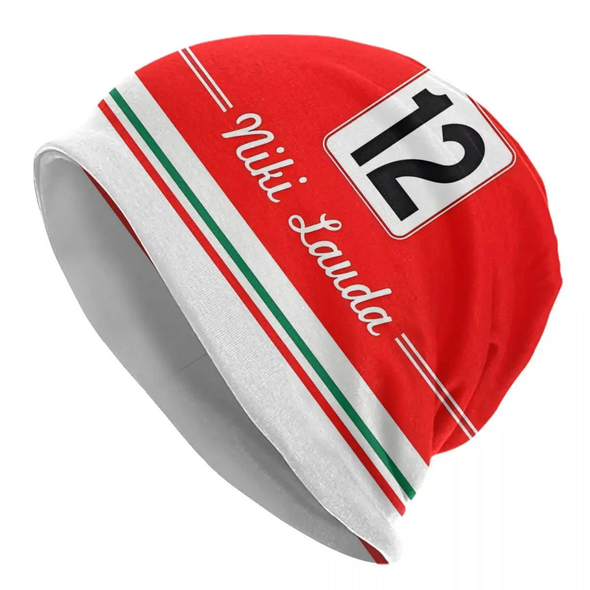 Personalizado 12 Niki Lauda conductor de carreras austriaco F1 capó mujer moda sombrero tejido para hombres mujeres Otoño Invierno gorros cálidos gorras