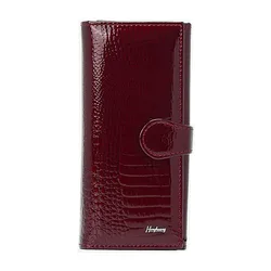 2026 New Female Genuine Leather Purse Long Cowhide Clutch Bag Large Capacity Women Wallets Alligator Pattern Cow Leather Wallet