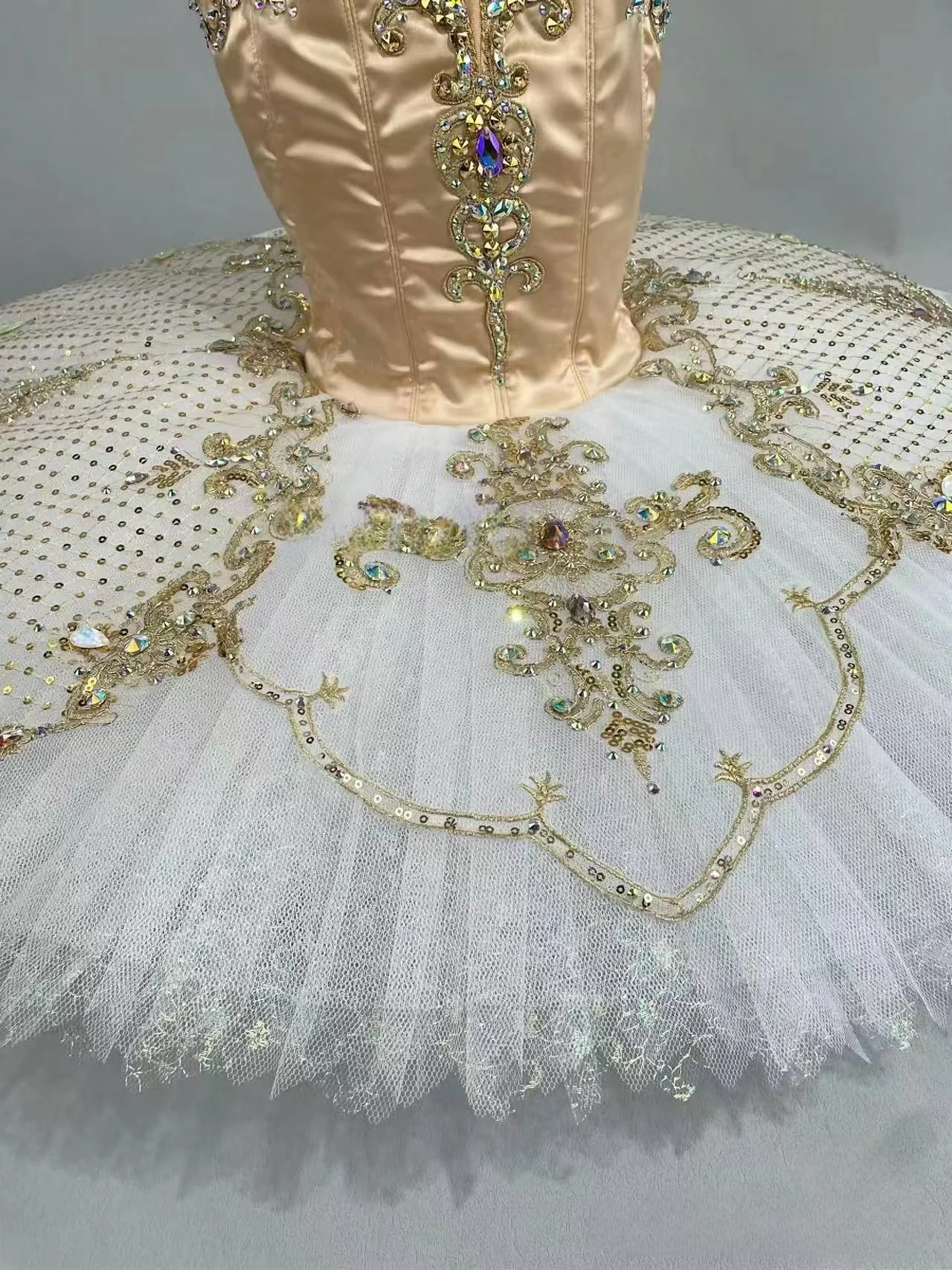 2024 latest golden ballet costume professional high-end customized little swan sleeping beauty suitable for children and adults