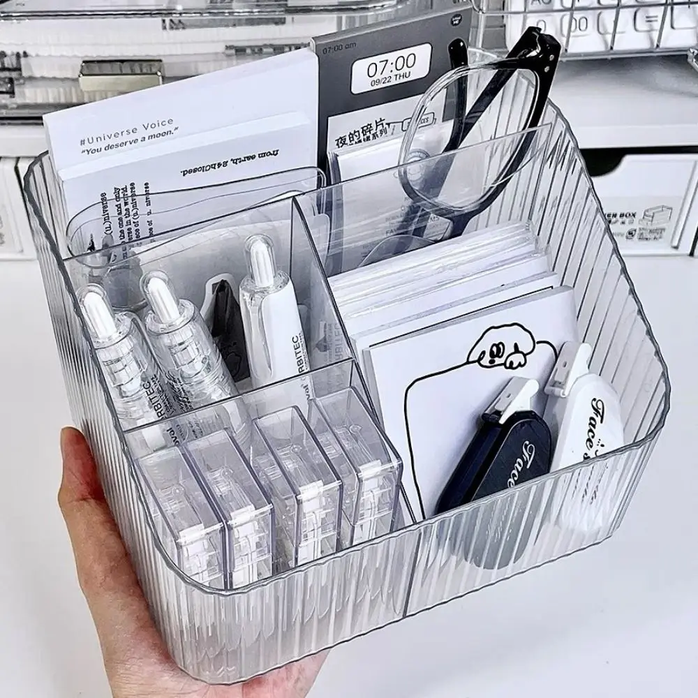 High Quality Multi-function Pen Container Acrylic Transparent Cosmetics Organizer Box Home Decoration Ins Style Stationery