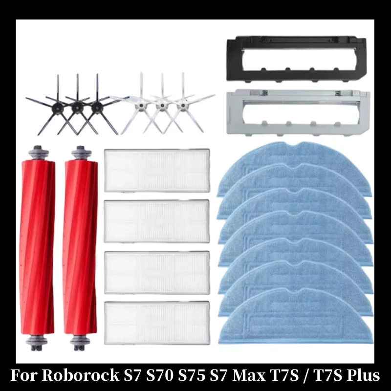 

For Xiaomi Roborock S7 S70 S75 S7 Max T7S / T7S Plus Hepa Filter Mop Cloth Main Side Brush Vacuum Cleaner Parts Accessories