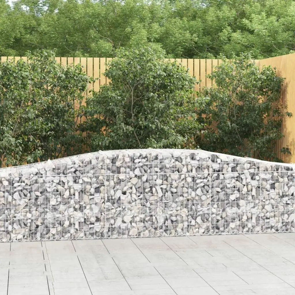 Galvanized Iron Arched Gabion Basket 157.5x19.7x23.6/31.5 for Landscaping & Garden Design