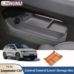 LINNUNU TPE car central Control Lower Storage Box pad For Leapmotor C10 2025 2026 Organizer Auto Protective Interior Accessories