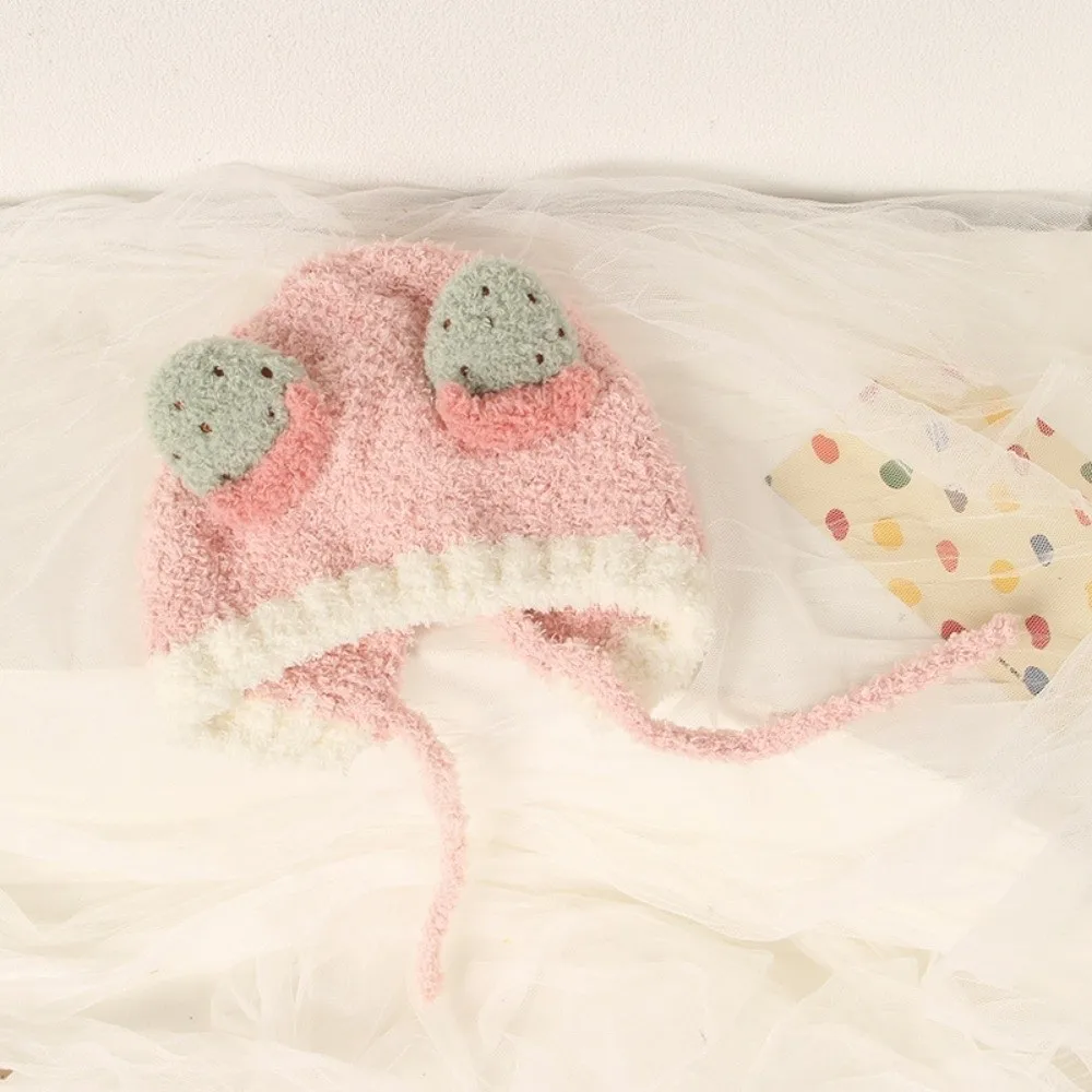 

Cartoon Cold-proof Autumn Winter Hats Warm Cute Fruit Warmer Warm Bonnet Thickened Children Beanie Caps Children