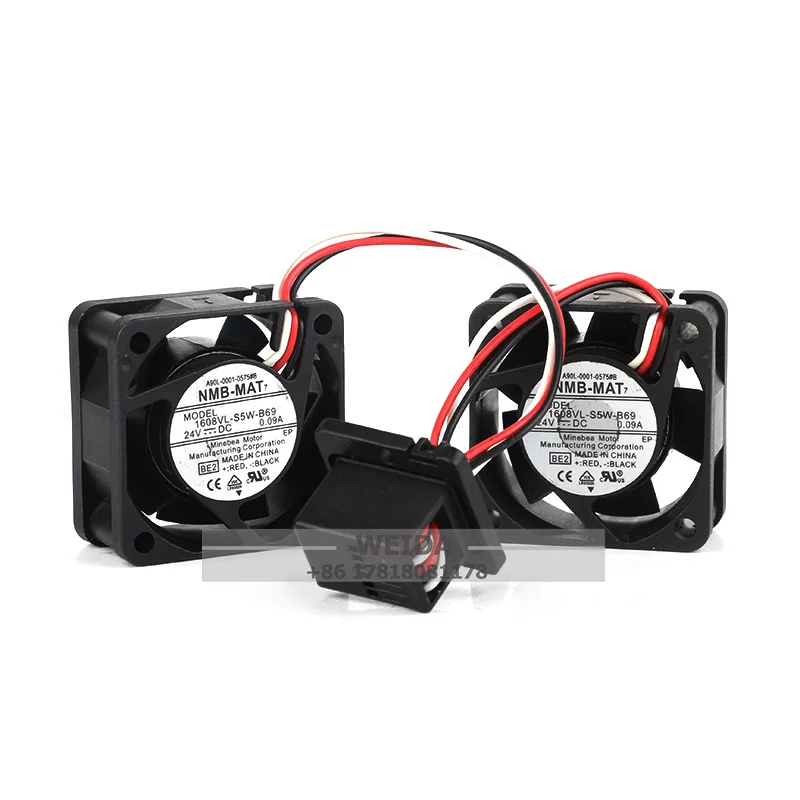 New NMB 1608VL-S5W-B69  A90L-0001-0575#A/B DC24V0.09A Fanuc 6-wire with 2-driver fan 40*40*20MM