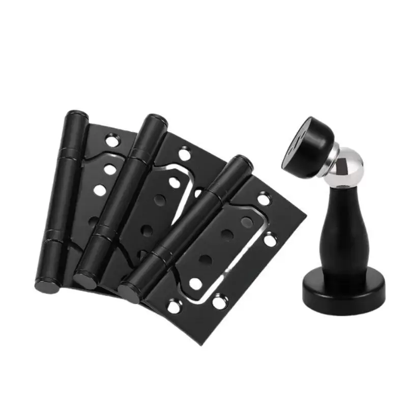 Black Interior Door Handle Lock Set High Security Anti Theft Easy Install Wooden Door Lock For Home Bedroom Office Use
