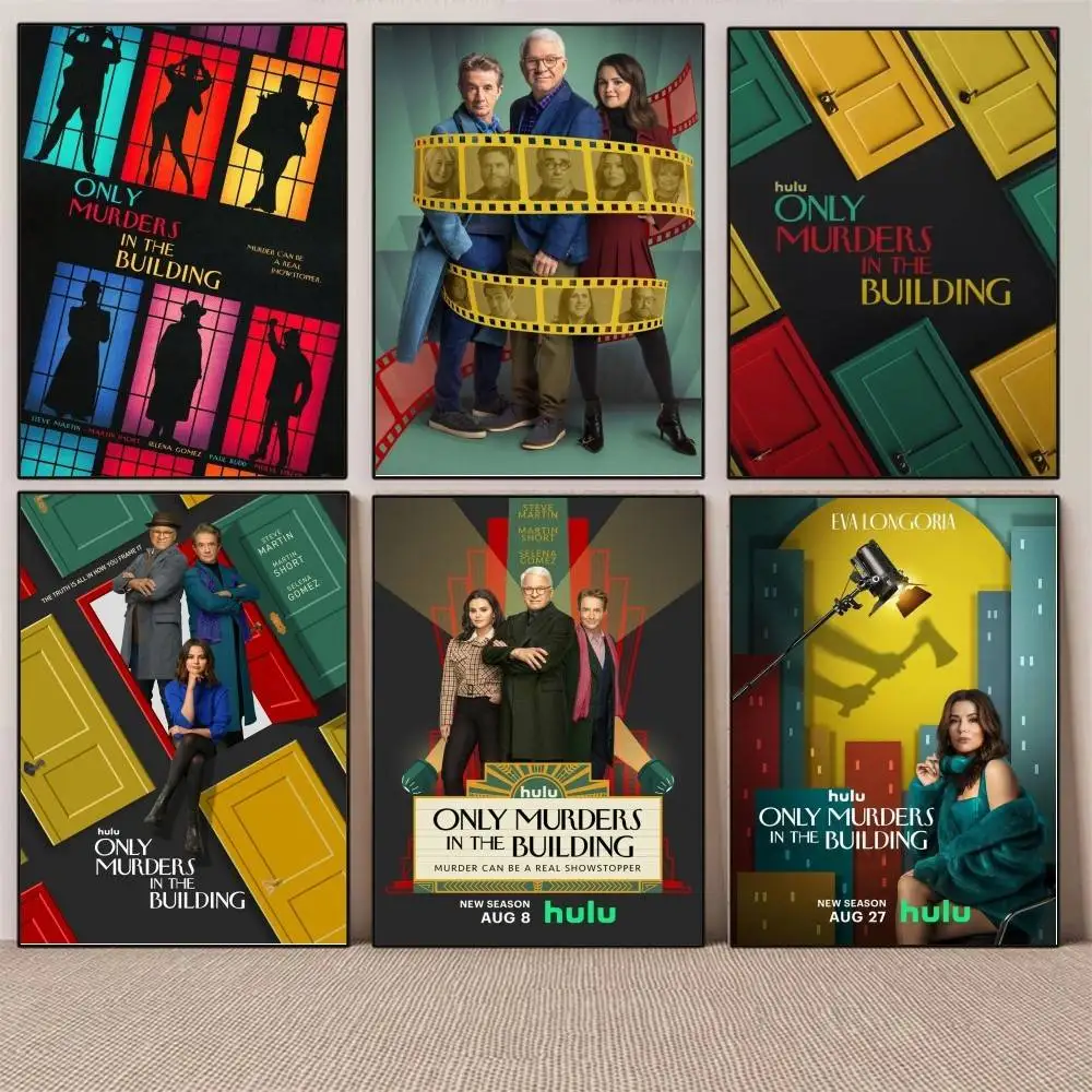 1PC TV show  Only Murders in the Building poster Self-adhesive Art Waterproof Paper Sticker Coffee House Bar Room Wall Decor