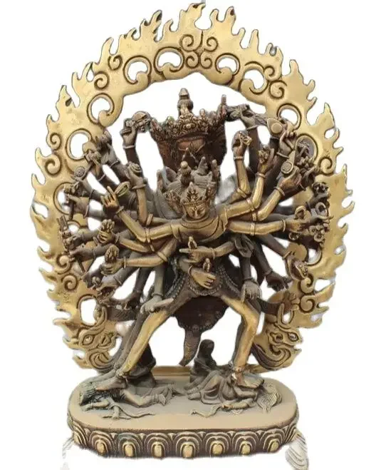 

28CM 11" Tibetan Buddhism Bronze Vajrayogini Vajravarahi Kalachakra Buddha Statue