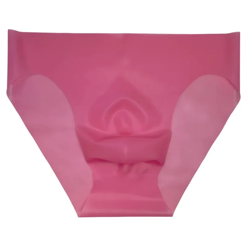 

Fetish Latex Sexy Briefs Men's Rubber Seamless Convex Pouch Underwear See Through Night Clubwer Exotic Panties Sissy Lingerie