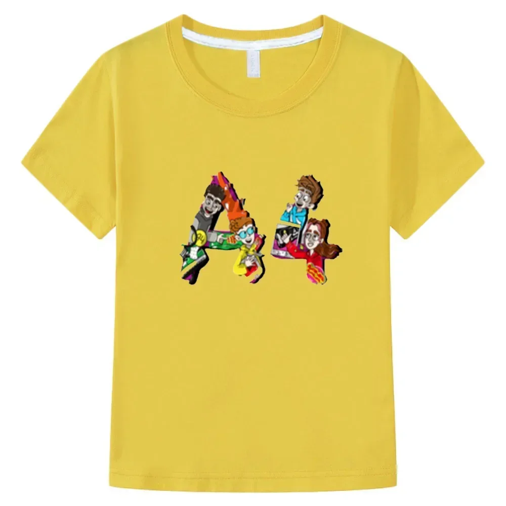 T-Shirt A4 TEAM Merch A4 NEW Lamba Vlad paper Children T-Shirt Boy Girl Short Sleeve T Shirts Casual Fashion Kids Clothing y2k